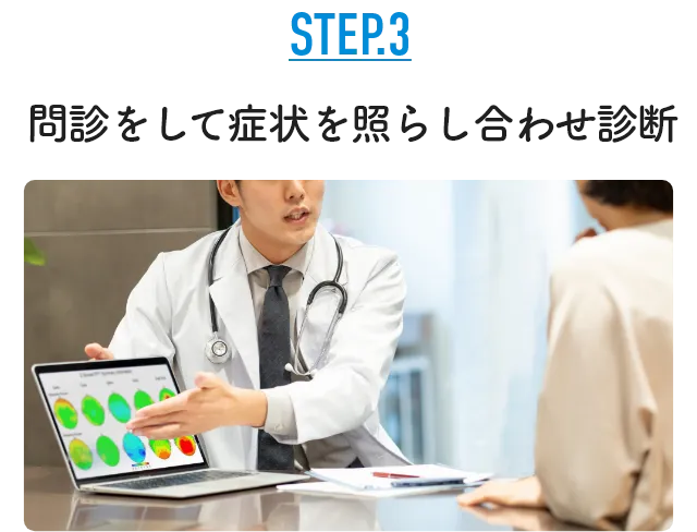 STP03  問診をして症状を照らし合わせ診断