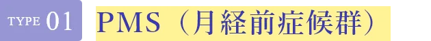 Type01 PMS（月経前症候群）